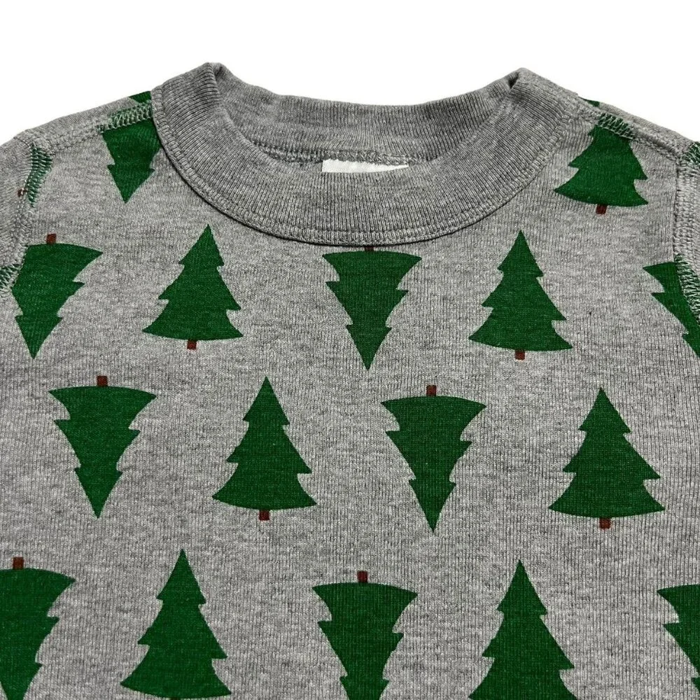 Hanna Andersson Sz 100 (4) Christmas Tree Long John Pajamas